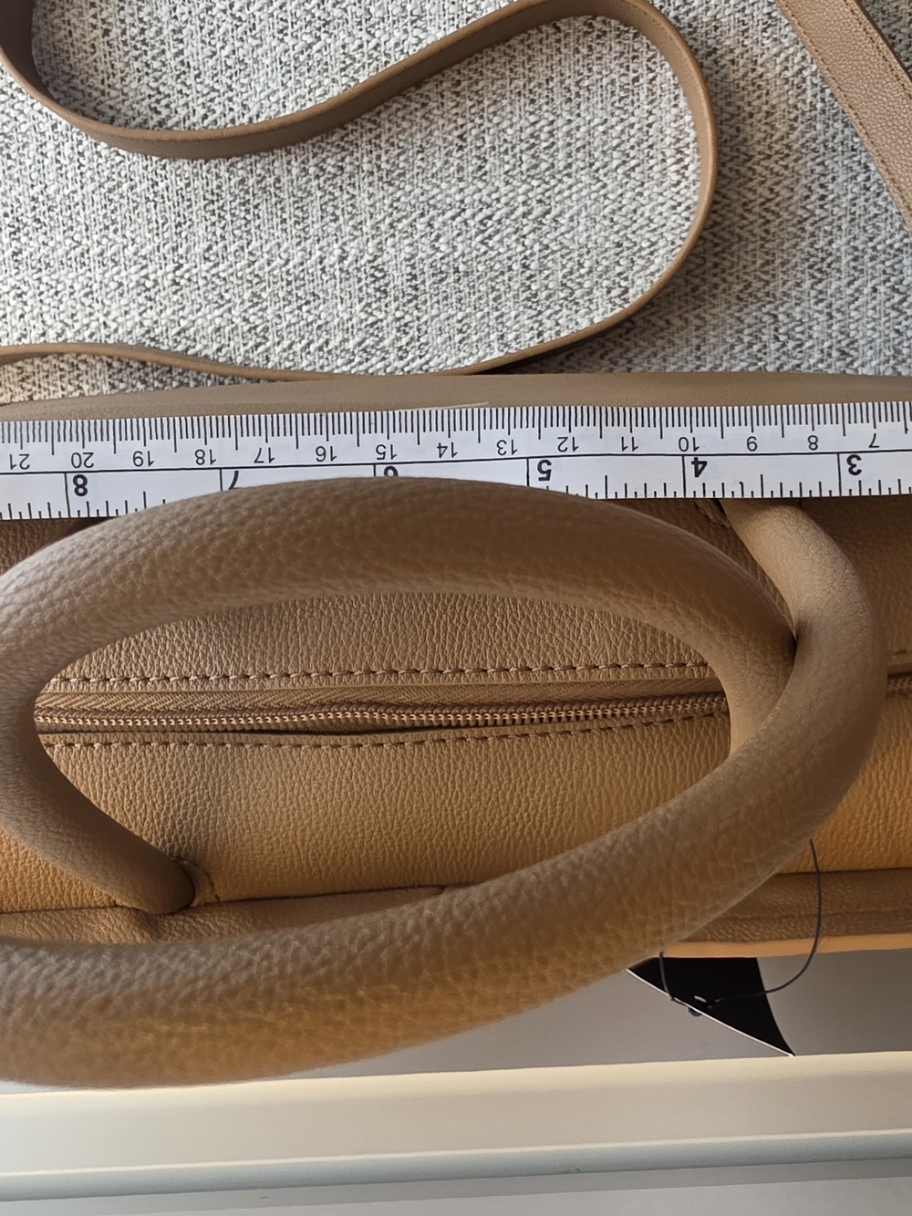 Tommy Hilfiger Tan Structured Satchel Bag - Picture 5 of 11